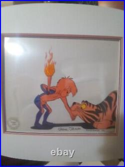100% AUTHENTIC MOWGLI'S BROTHERS 1976 Chuck Jones Animation Film Cel SIGNED