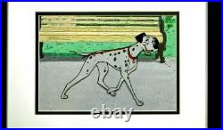 101 Dalmatians production Disney cel Art Corner label Framed Pongo