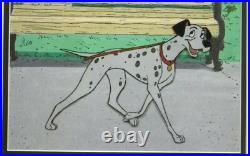 101 Dalmatians production Disney cel Art Corner label Framed Pongo
