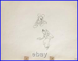 1933 Rare Disney Mickey Minnie Mouse Original Production Animation Drawing Cel