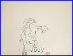 1934 Rare Disney Goddess Of Spring Original Production Animation Drawing Cel