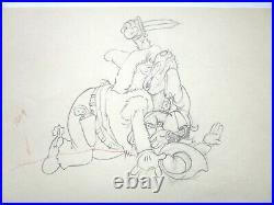1934 TWO GUN MICKEY MOUSE PEG LEG WALT DISNEY ORIGINAL PRODUCTION cel DRAWING