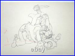 1934 TWO GUN MICKEY MOUSE PEG LEG WALT DISNEY ORIGINAL PRODUCTION cel DRAWING