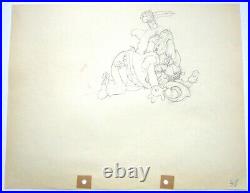 1934 TWO GUN MICKEY MOUSE PEG LEG WALT DISNEY ORIGINAL PRODUCTION cel DRAWING