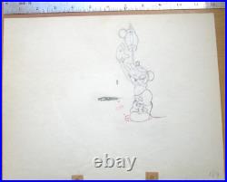 1935 MICKEY MOUSE GARDEN WALT DISNEY ORIGINAL PRODUCTION DRAWING cel