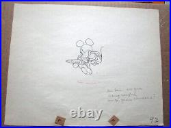 1935 Mickey Mouse Original Production cel Drawing WALT DISNEY MICKEY'S GARDEN