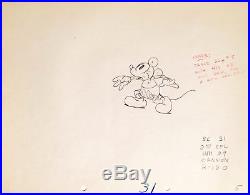 1935 Rare Walt Disney Mickey Mouse Original Production Animation Drawing Cel