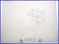 1935 WATERBABIES music trumpet WALT DISNEY Original Production cel Drawing