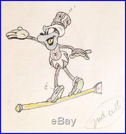 1935 Walt Disney Mickey Mouse Friday Original Production Animation Drawing Cel