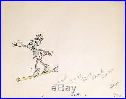 1935 Walt Disney Mickey Mouse Friday Original Production Animation Drawing Cel
