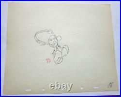 1936 MICKEY MOUSE ORIGINAL PRODUCTION cel DRAWING WALT DISNEY saw overalls