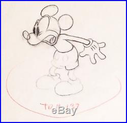 1936 Rare Disney Mickey Mouse Mortimer Original Production Animation Drawing Cel
