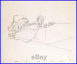 1936 Rare Disney Mickey Mouse Mortimer Original Production Animation Drawing Cel