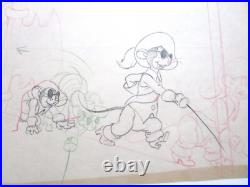 1936 THREE MOUSEKETEERS WALT DISNEY ORIGINAL PRODUCTION cel DRAWING mouse sword