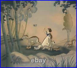 1937 Disney Snow White Animals Original Production Animation Cel Courvoisier