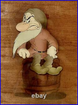 1937 Disney Snow White Seven Dwarfs Grumpy Courvoisier Production Animation Cel