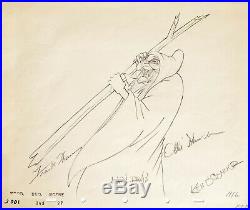 1937 Disney Snow White Seven Dwarfs Hag Wittch Production Animation Drawing Cel