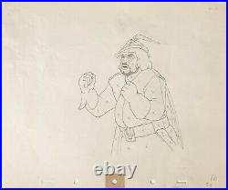 1937 Disney Snow White Seven Dwarfs Huntsman Production Animation Drawing Cel