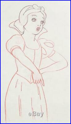 1937 Disney Snow White Seven Dwarfs Original Production Animation Drawing Cel
