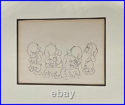 1937 Original Production Cel Drawing from Snow White and the Seven Dwarfs Walt D