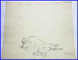 1937 PLUTO CRAB dog WALT DISNEY HAWAIIAN HOLIDAY Original Production cel Drawing