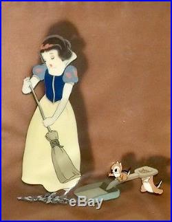 1937 Rare Disney Courvoisier Snow White Seven Dwarfs Production Animation Cel