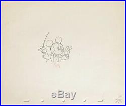 1937 Rare Walt Disney Mickey Mouse Original Production Animation Drawing Cel