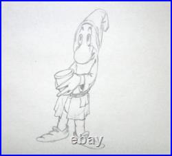 1937 SNOW WHITE & THE SEVEN DWARFS WALT DISNEY ORIGINAL PRODUCTION cel DRAWING