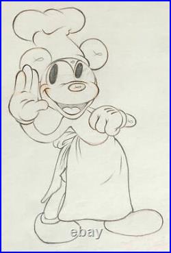 1938 Rare Walt Disney Mickey Mouse Original Production Animation Drawing Cel