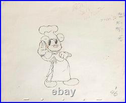 1938 Rare Walt Disney Mickey Mouse Original Production Animation Drawing Cel