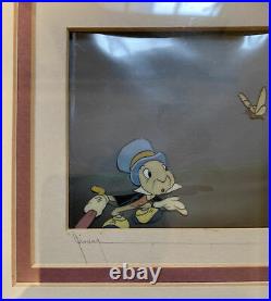 1939 Rare Walt Disney Pinocchio Jiminy Cricket Original Production Animation Cel