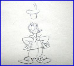 1940' DONALD DUCK Walt Disney ORIGINAL PRODUCTION cel DRAWING sailor hat