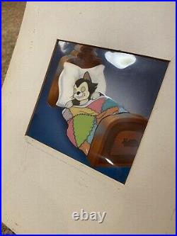 1940 Disney Original Production Cels Courvoisier Pinocchio Figaro