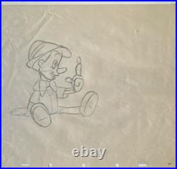 1940 Disney PINOCCHIO & GEPPETTO Original Production Drawings Matched Pair Art