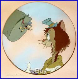 1940 Disney Pinocchio Jiminy Cricket Gideon Original Production Animation Cel