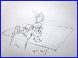 1940 PINOCCHIO GEPETTO RAFT WALT DISNEY ORIGINAL PRODUCTION cel DRAWING
