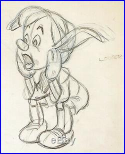 1940 Rare Walt Disney Large Pinocchio Original Production Animation Drawing Cel