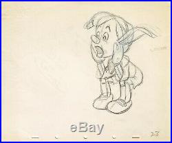 1940 Rare Walt Disney Large Pinocchio Original Production Animation Drawing Cel
