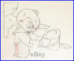 1940 Rare Walt Disney Pinocchio Original Production Animation Drawing Cel