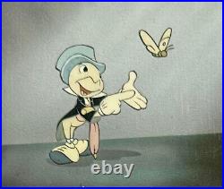 1940 Walt Disney Pinocchio Jiminy Cricket Original Production Animation Cel