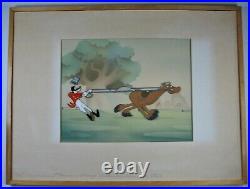 1941 Courvoisier Production Cel Goofy & Percy How to Ride a Horse Walt Disney