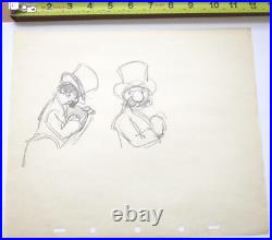 1941 DUMBO CIRCUS RINGMASTER WALT DISNEY ORIGINAL PRODUCTION cel DRAWING Concept