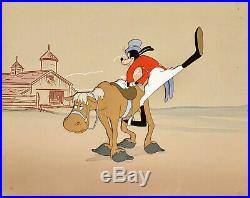 1941 Rare Disney Goofy How To Ride A Horse Original Production Animation Cel