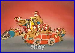 1941 Rare Walt Disney Dumbo Clowns Courvoisier Original Production Animation Cel