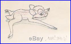 1942 Disney Bambi On Ice Marc Davis Original Production Animation Drawing Cel