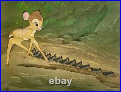 1942 Rare Walt Disney Bambi Quail Courvoisier Original Production Animation Cel