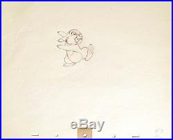 1942 Rare Walt Disney Bambi Thumper Original Production Animation Drawing Cel