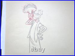 1944 GOOFY flowers Walt Disney ORIGINAL PRODUCTION cel DRAWING dog art