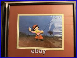 1945 Disney Production Cel Matted, Framed with Bkgnd Repro- Three Caballeros