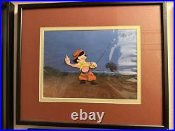 1945 Disney Production Cel Matted, Framed with Bkgnd Repro- Three Caballeros